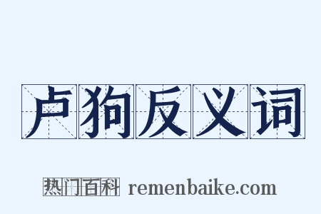 卢狗反义词是什么意思的图片